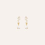 Orecchini Pendenti Silver Glow Argento Dorato Cubic Zirconia