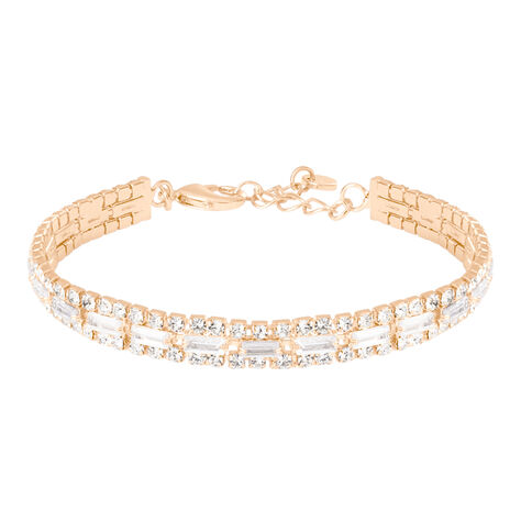 Bracciale Tennis Romantic Shine Metallo Rosa Cristallo - Bracciali Tennis Donna | Stroili