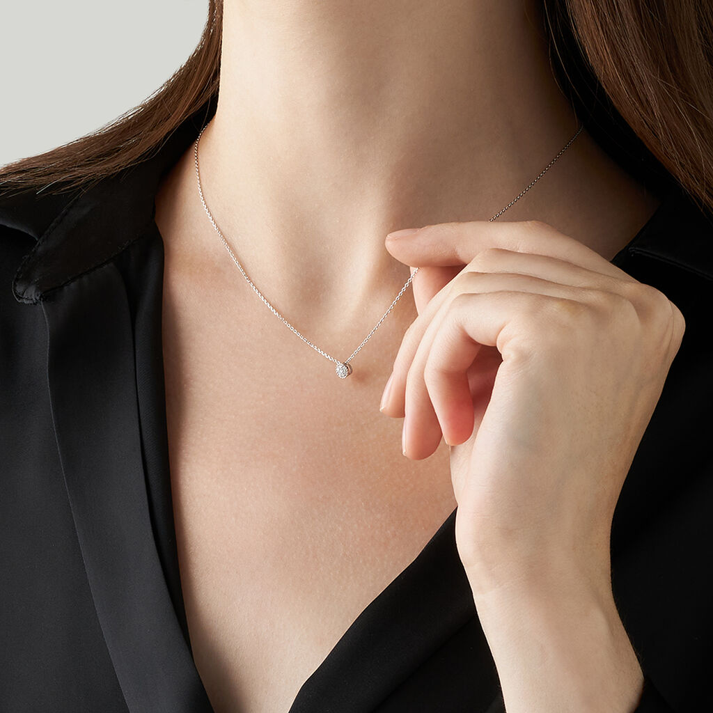 Collana Sophia Oro Bianco Diamante - Collane Donna | Stroili