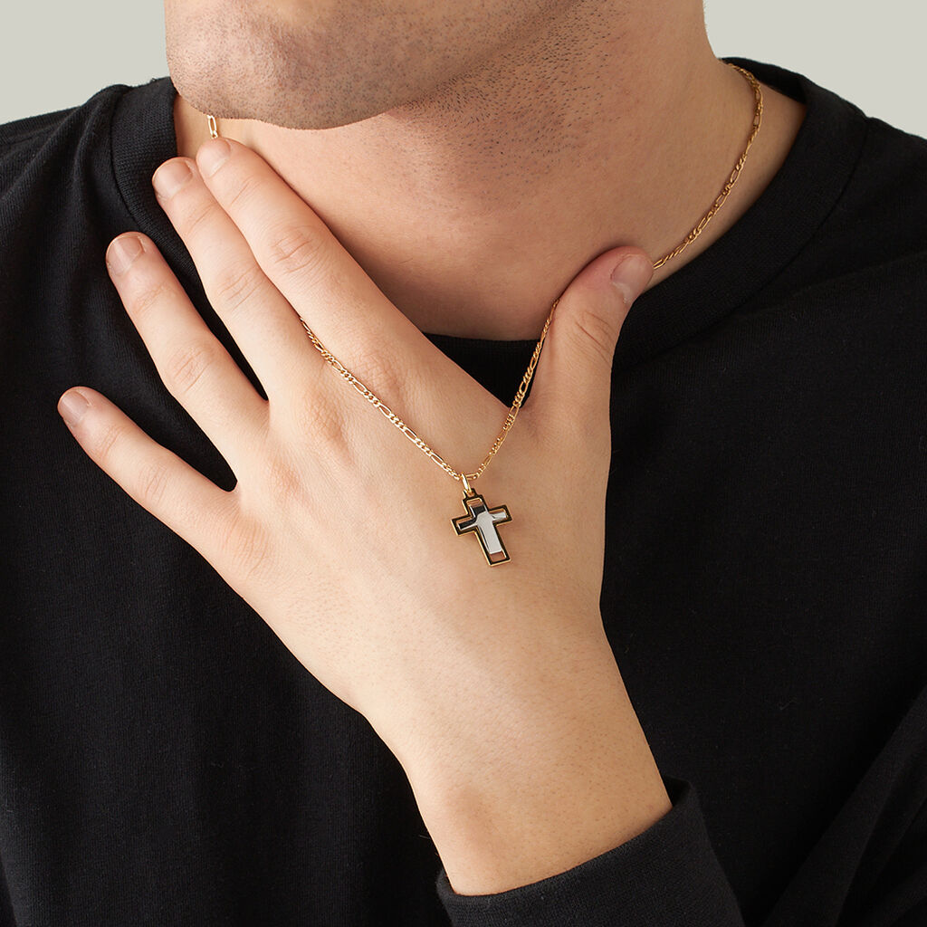 Pendente L'homme Or Oro Bicolore Giallo / Bianco - Ciondoli Uomo | Stroili