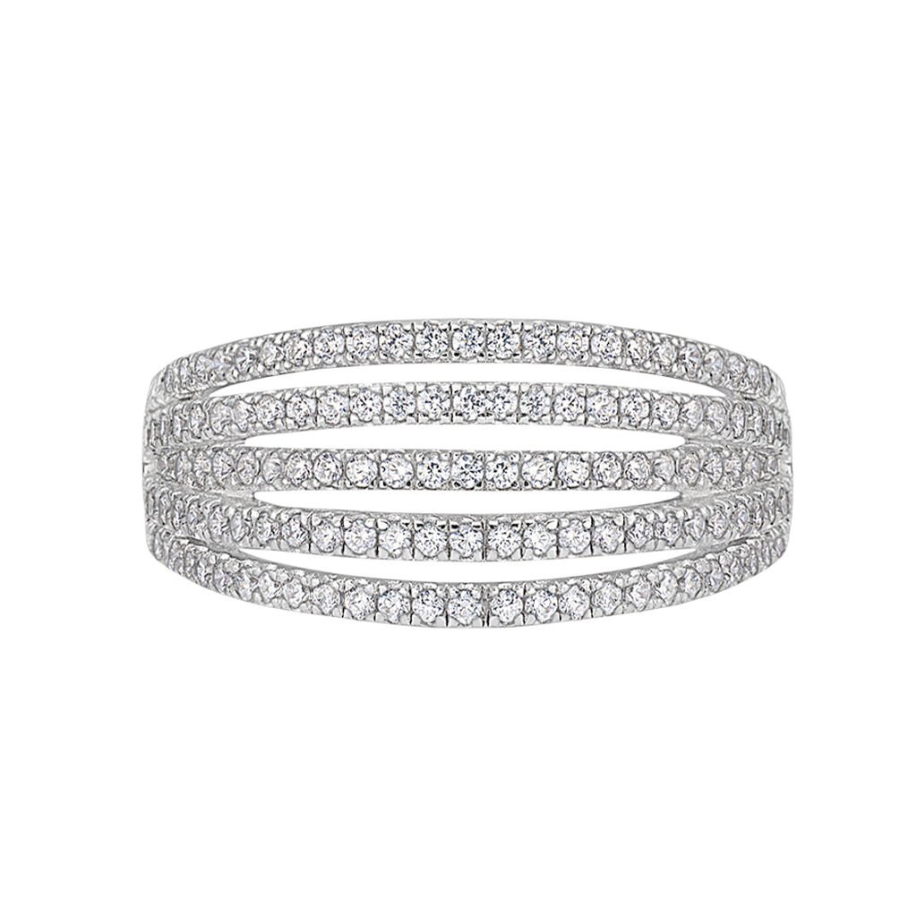 Anello Fantasia Silver Shine Argento Rodiato Cubic Zirconia - Anelli con Pietre Donna | Stroili
