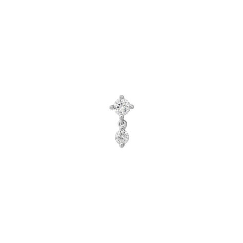 Piercing Orecchio Doppio Punto Luce Helix Ear Shine Oro Bianco Cubic Zirconia - Piercing Orecchio Donna | Stroili