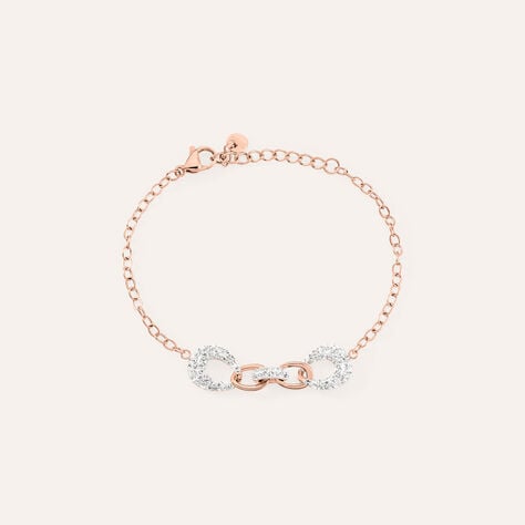 Bracciale Aura Acciaio Rosa Cristallo - Bracciali Donna | Stroili
