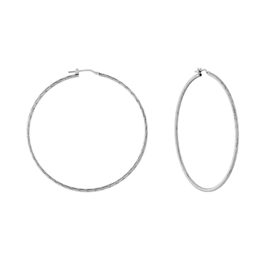 Orecchini A Cerchio Silver Collection Argento Rodiato - Orecchini a Cerchio Donna | Stroili