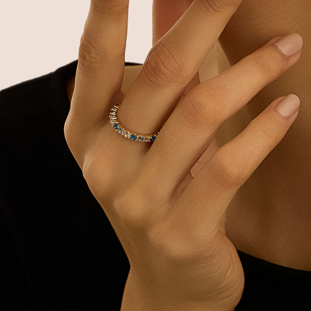 Anello Eternity Golden Dream Placcato Oro Giallo Cubic Zirconia - Anelli Eternity Donna | Stroili
