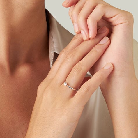 Anello Solitario Diamazing Oro Bianco Diamante - Anelli con Pietre Donna | Stroili