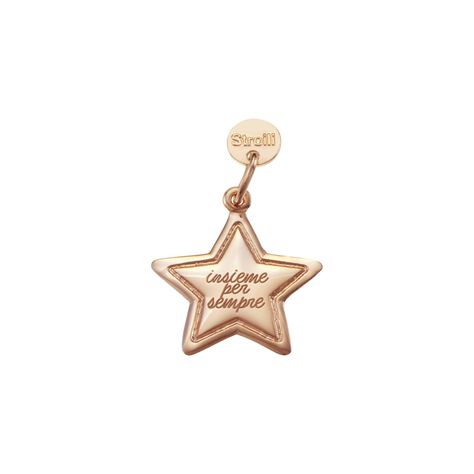 Charm in argento rosato con incisione - Charms Donna | Stroili