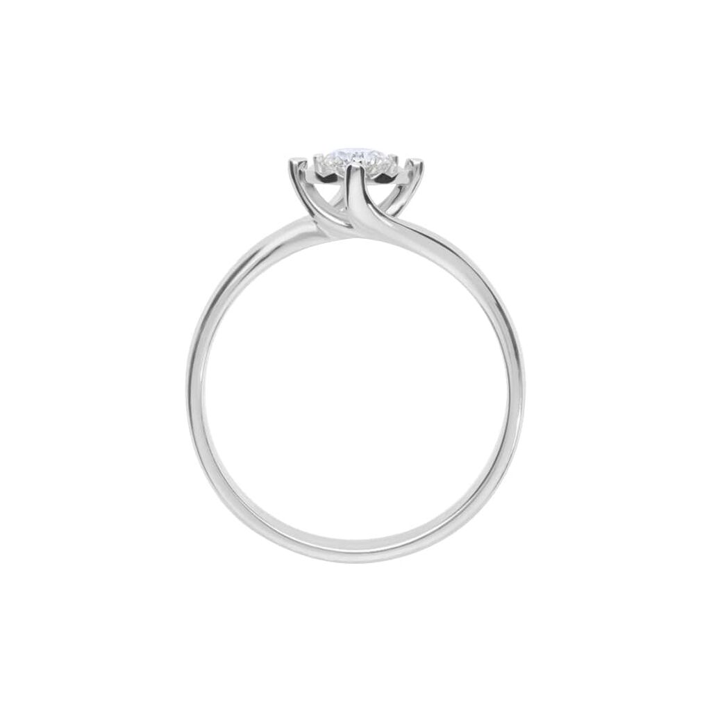 Anello Solitario Valentino Diamotion Oro Bianco Diamante - Anelli con Pietre Donna | Stroili