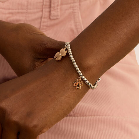 Bracciale Sunrise Acciaio Bicolore Bianco / Rosa Cristallo - Bracciali Donna | Stroili