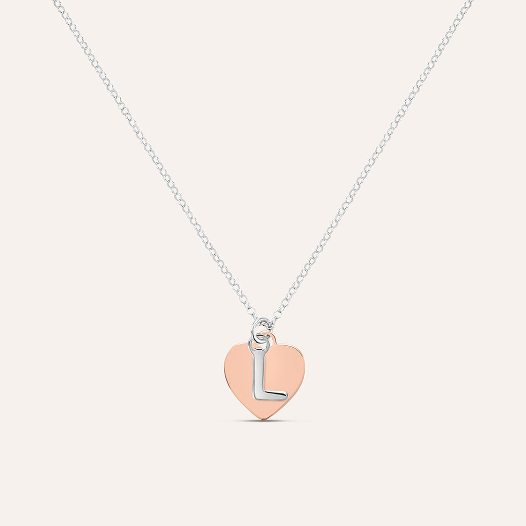 Collana Silver Collection Argento Bicolore Bianco / Rosa