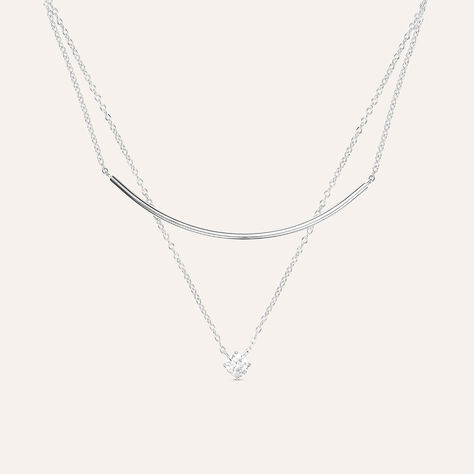 Collana Punto Luce Silver Elegance Argento Rodiato Cubic Zirconia - Collane Punto Luce Donna | Stroili