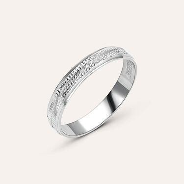 Fede Classica Diamantata 3.3 mm Oro Bianco