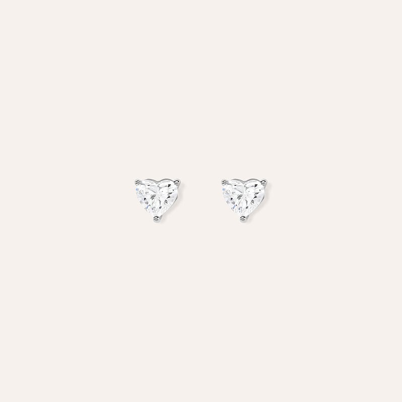 Orecchini Lobo Punto Luce Diamade Oro Bianco Diamante Lab-Grown - Orecchini a Lobo Donna | Stroili