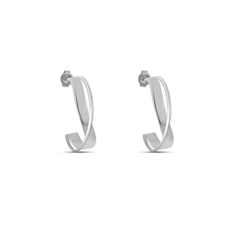 Orecchini a cerchio Lady Code Acciaio Cerchio Twist - Orecchini a Cerchio Donna | Stroili