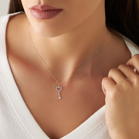 Collana Claire Oro Bianco Cubic Zirconia - Collane Donna | Stroili