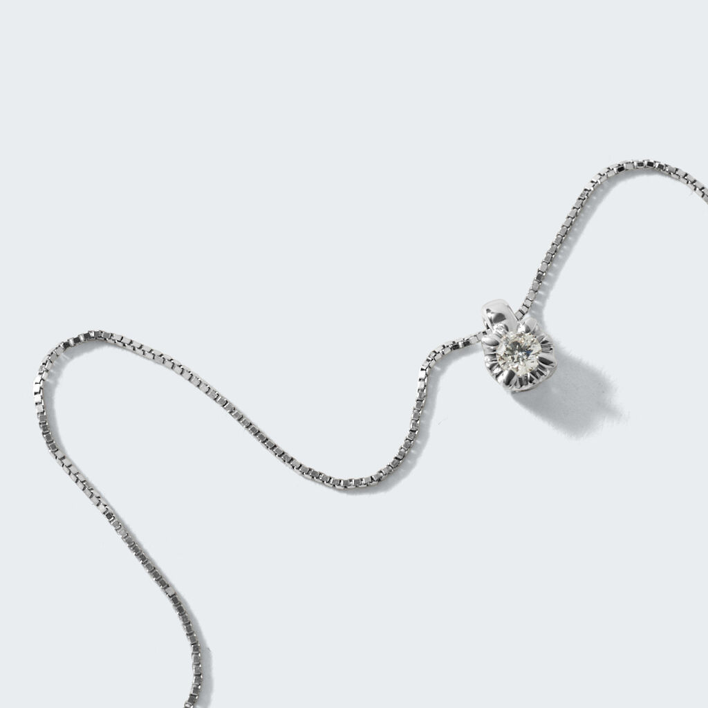 Collana Punto Luce Diamazing Oro Bianco Diamante - Collane Punto Luce Donna | Stroili