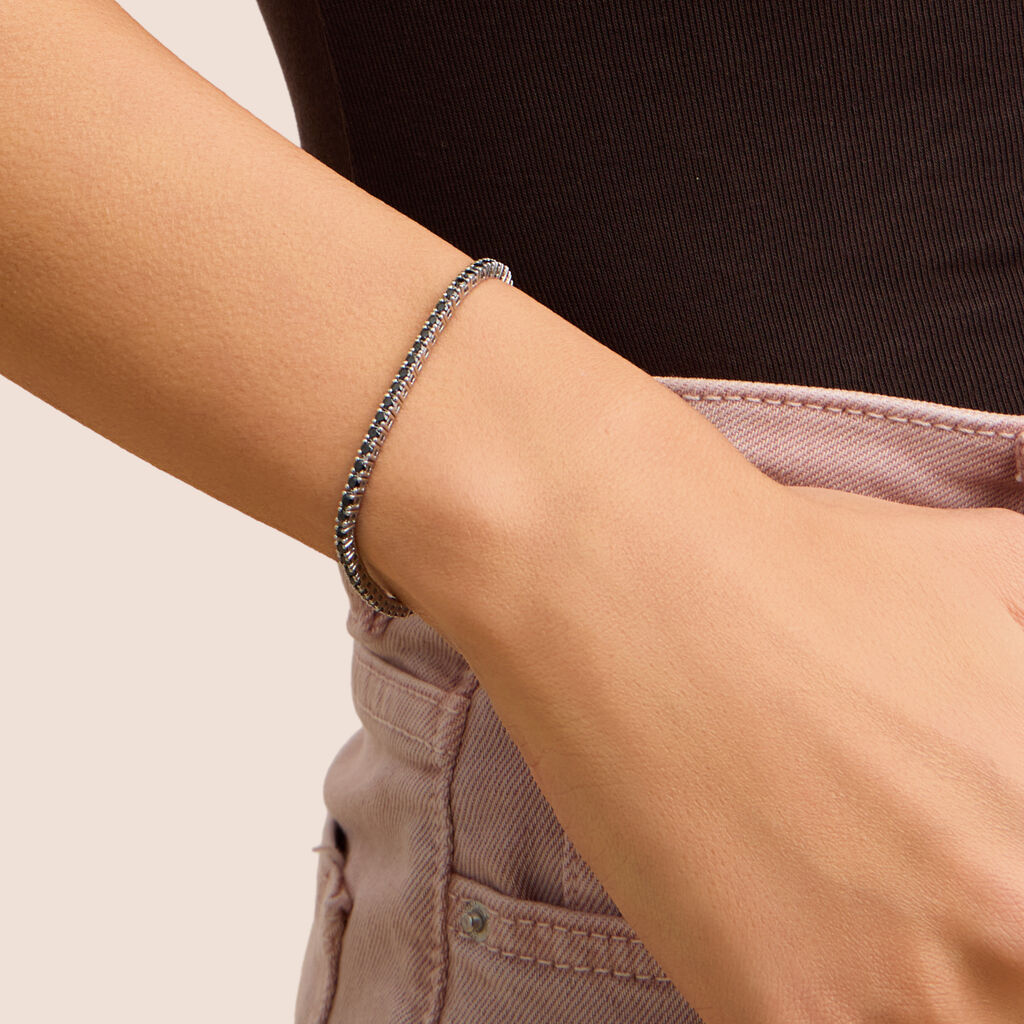 Bracciale Tennis Silver Elegance Argento Rodiato Cubic Zirconia
