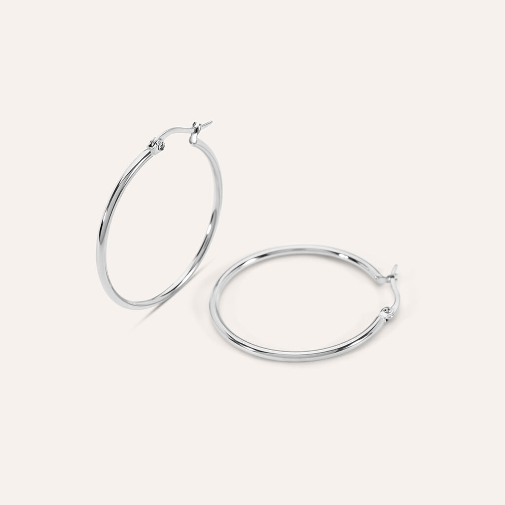 Orecchini A Cerchio Moonlight Acciaio