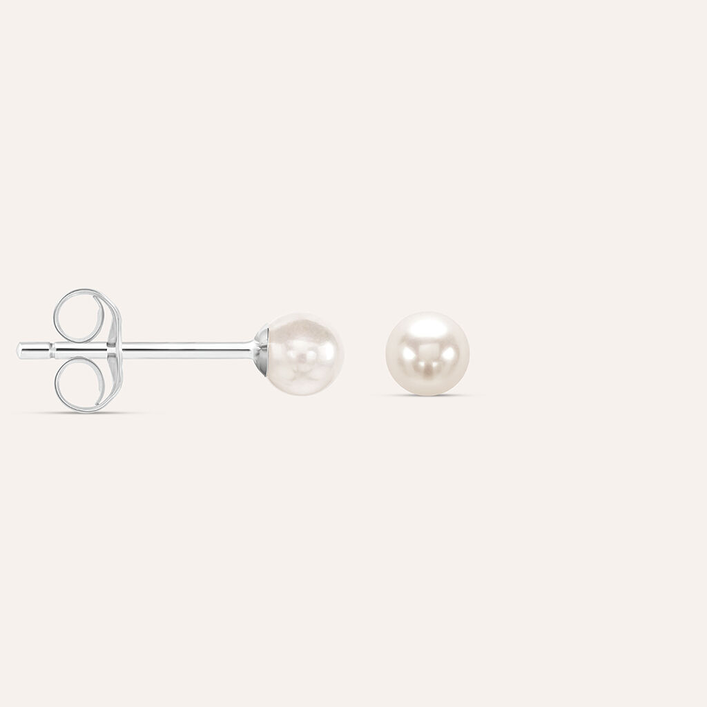 Orecchini Lobo Silver Pearls Argento Rodiato Perla sintentica - Orecchini a Lobo Donna | Stroili