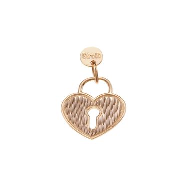 Charm in argento rosato diamantato