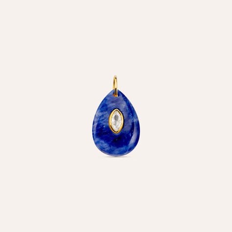 Pendente Radiance Acciaio Dorato Lapislazzuli Cubic Zirconia - Ciondoli Donna | Stroili