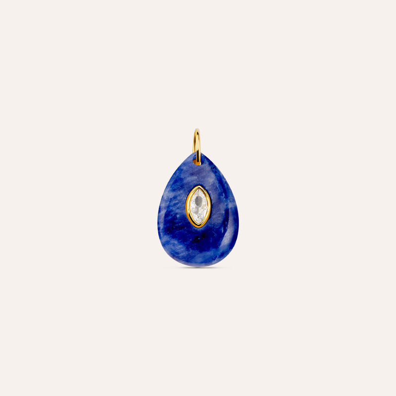 Pendente Radiance Acciaio Dorato Lapislazzuli Cubic Zirconia - Ciondoli Donna | Stroili