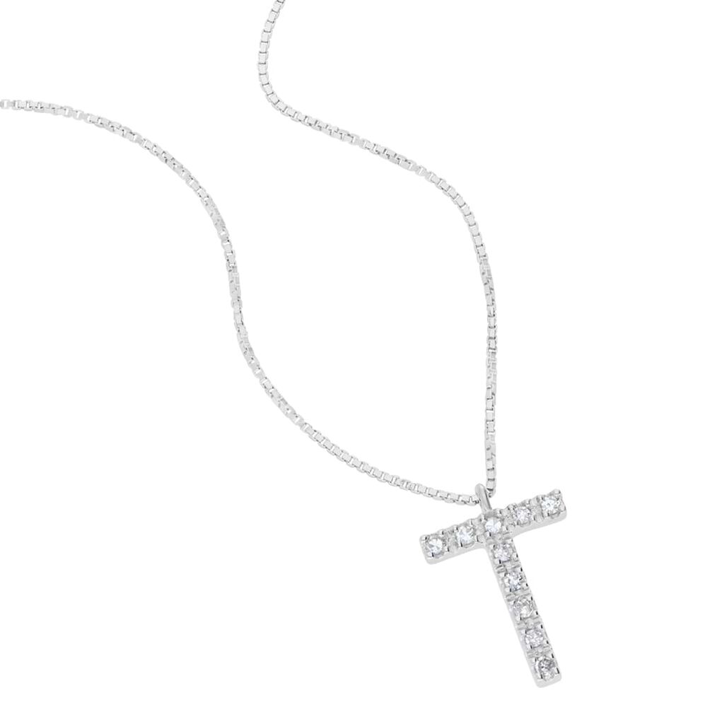 Collana Diamond Letters Oro Bianco Diamante - Collane Donna | Stroili