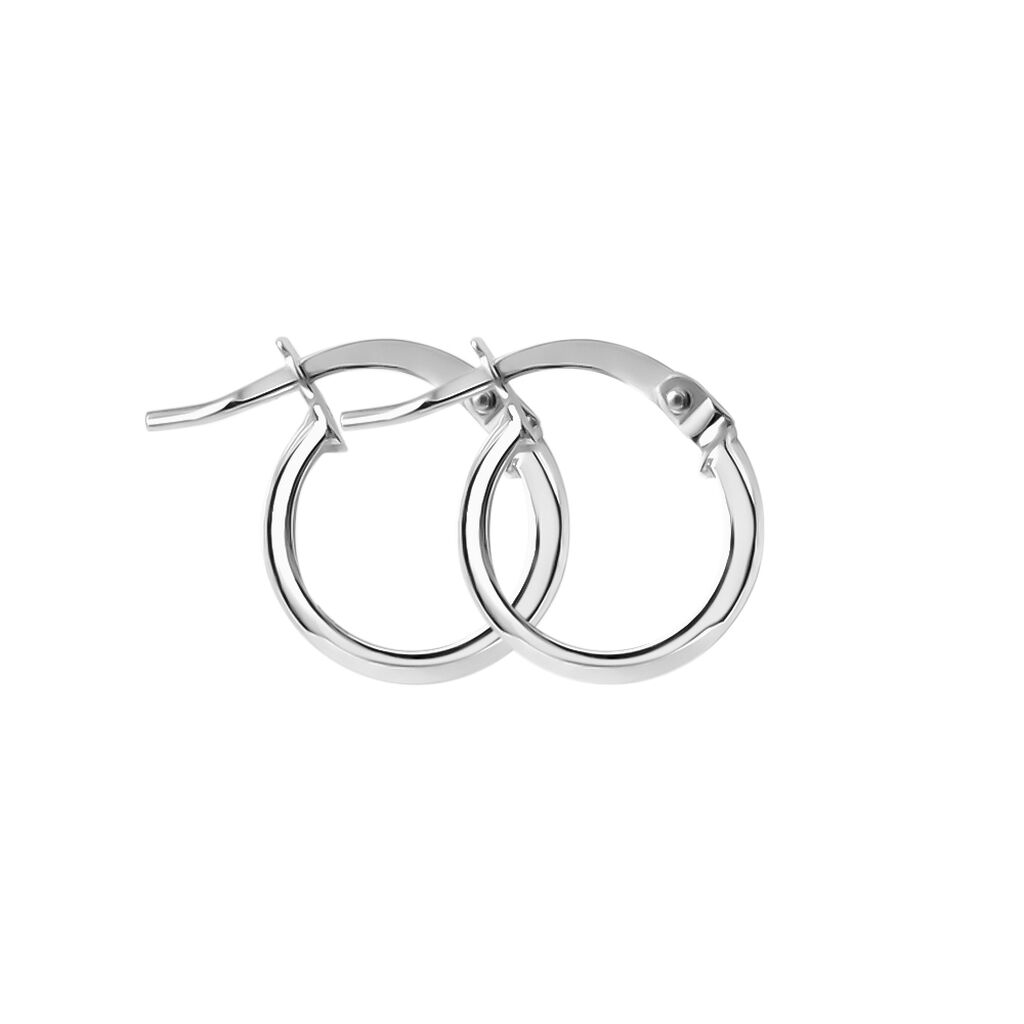 Orecchini A Cerchio Toujours Oro Bianco - Orecchini a Cerchio Donna | Stroili