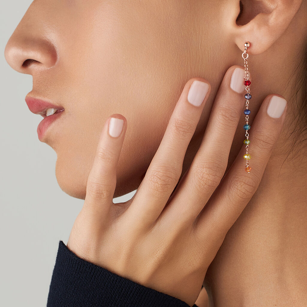 Orecchini Pendenti Silver Soul Argento Rosa Cristallo - Orecchini Pendenti Donna | Stroili