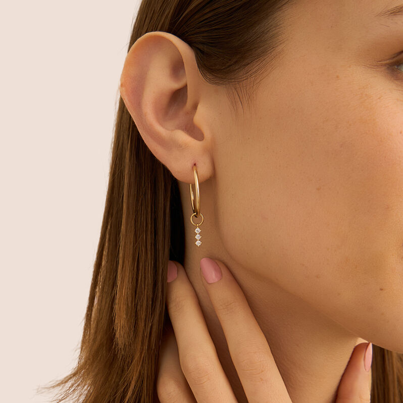 Charm Trilogy Toujours Oro Giallo Cubic Zirconia - Orecchini Componibili Donna | Stroili