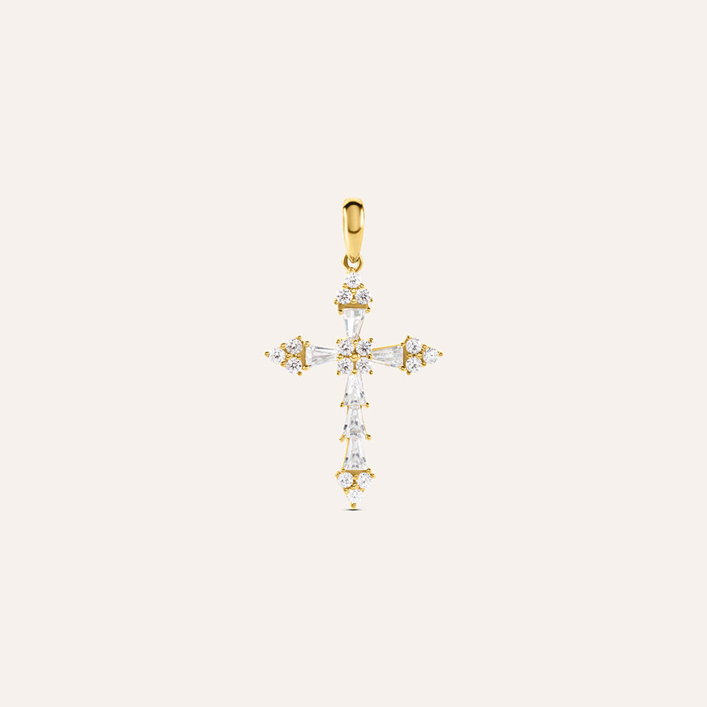 Pendente Holy Oro Giallo Cubic Zirconia