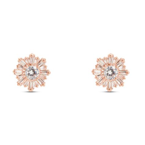 Orecchini Lobo Romantic Shine Metallo Rosa Cristallo - Orecchini a Lobo Donna | Stroili