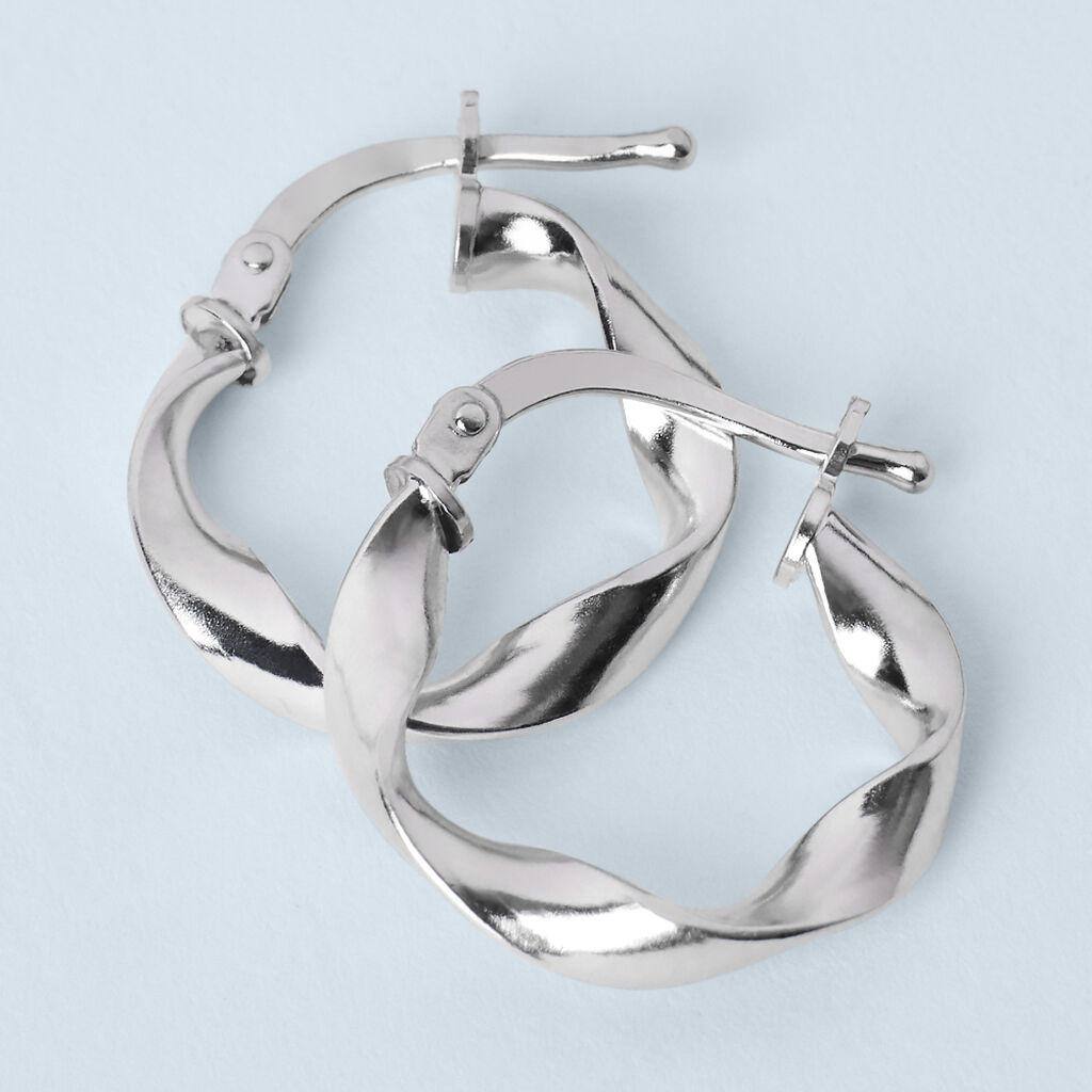 Orecchini A Cerchio Silver Collection Argento Rodiato