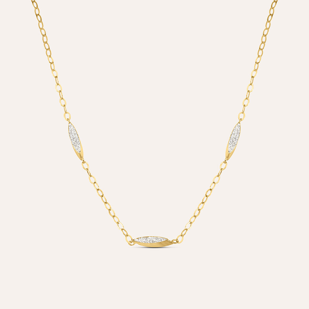 Collana Christelle Oro Giallo Cristallo