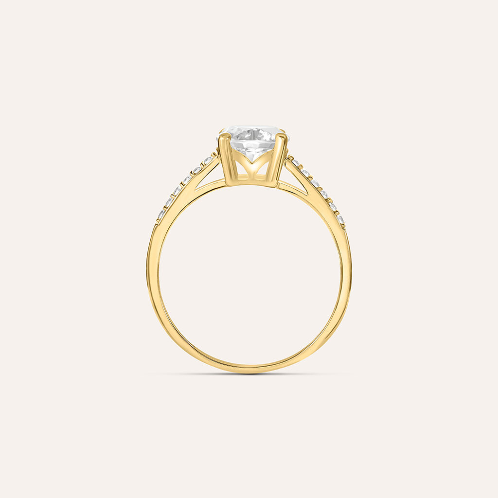 Anello Solitario Claire Oro Giallo Cubic Zirconia - Anelli con Pietre Donna | Stroili