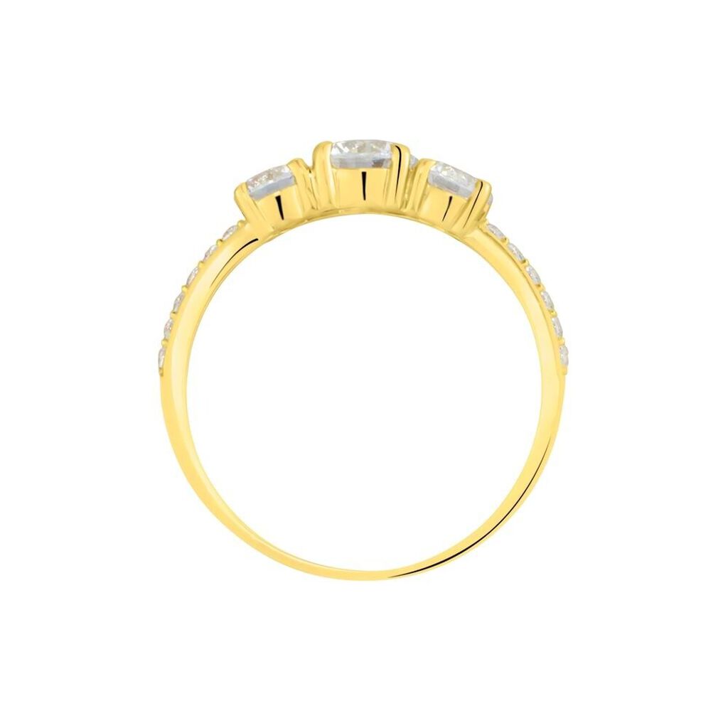 Anello Trilogy Claire Oro Giallo Cubic Zirconia - Anelli con Pietre Donna | Stroili
