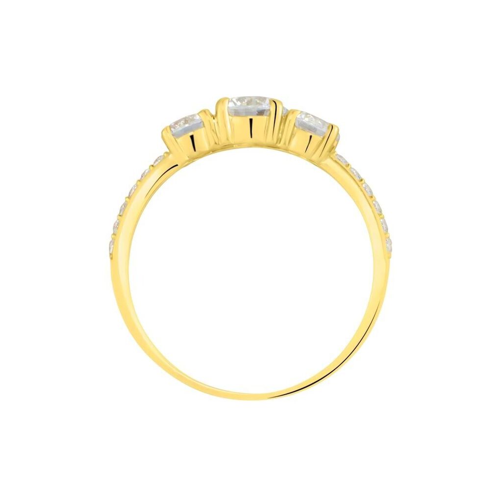 Anello Trilogy Claire Oro Giallo Cubic Zirconia - Anelli con Pietre Donna | Stroili