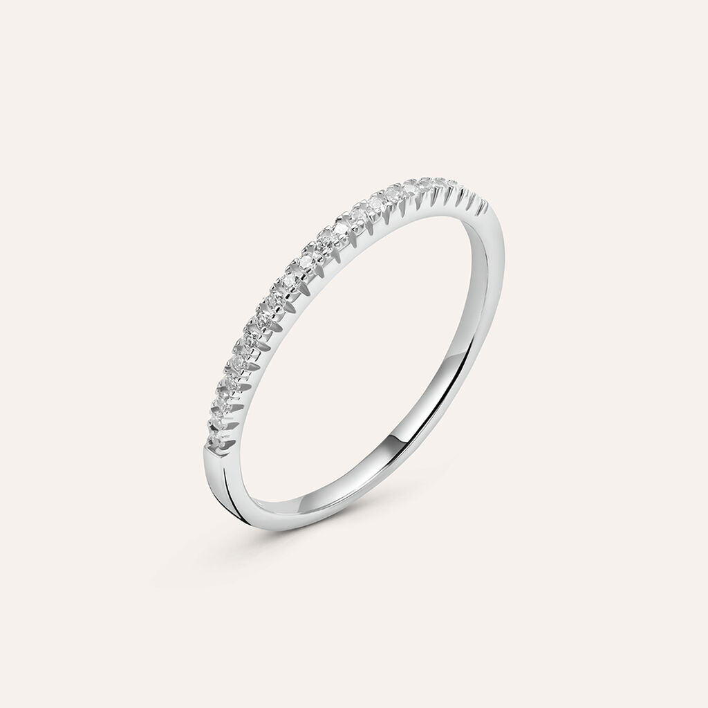 Anello Semi-eternity Silver Elegance Argento Rodiato Cubic Zirconia - Anelli con Pietre Donna | Stroili