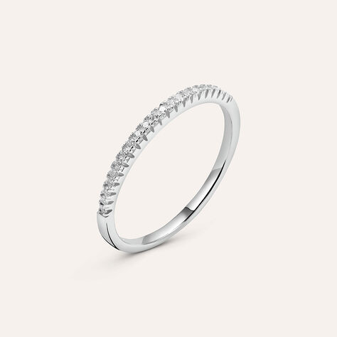 Anello Semi-eternity Silver Elegance Argento Rodiato Cubic Zirconia - Anelli con Pietre Donna | Stroili