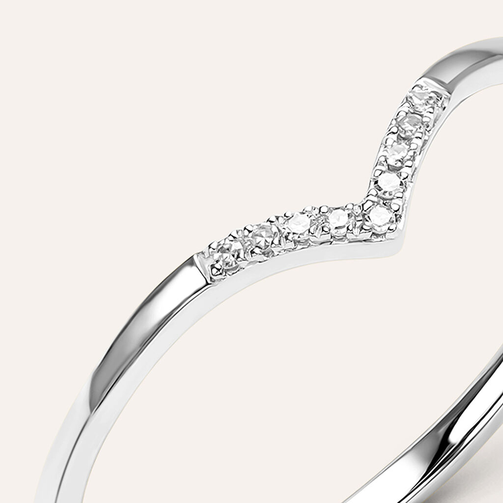 Anello Fantasia Sophia Oro Bianco Diamante