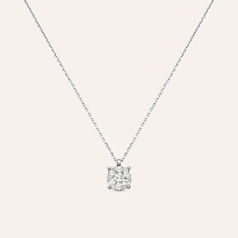 Collana Punto Luce Petali Oro Bianco Diamante - Collane Punto Luce Donna | Stroili