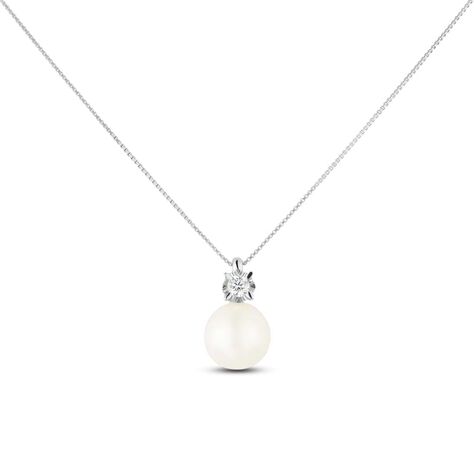 Collana Gold Pearls Oro Bianco Perla D'Acqua Dolce Diamante - Collane Donna | Stroili