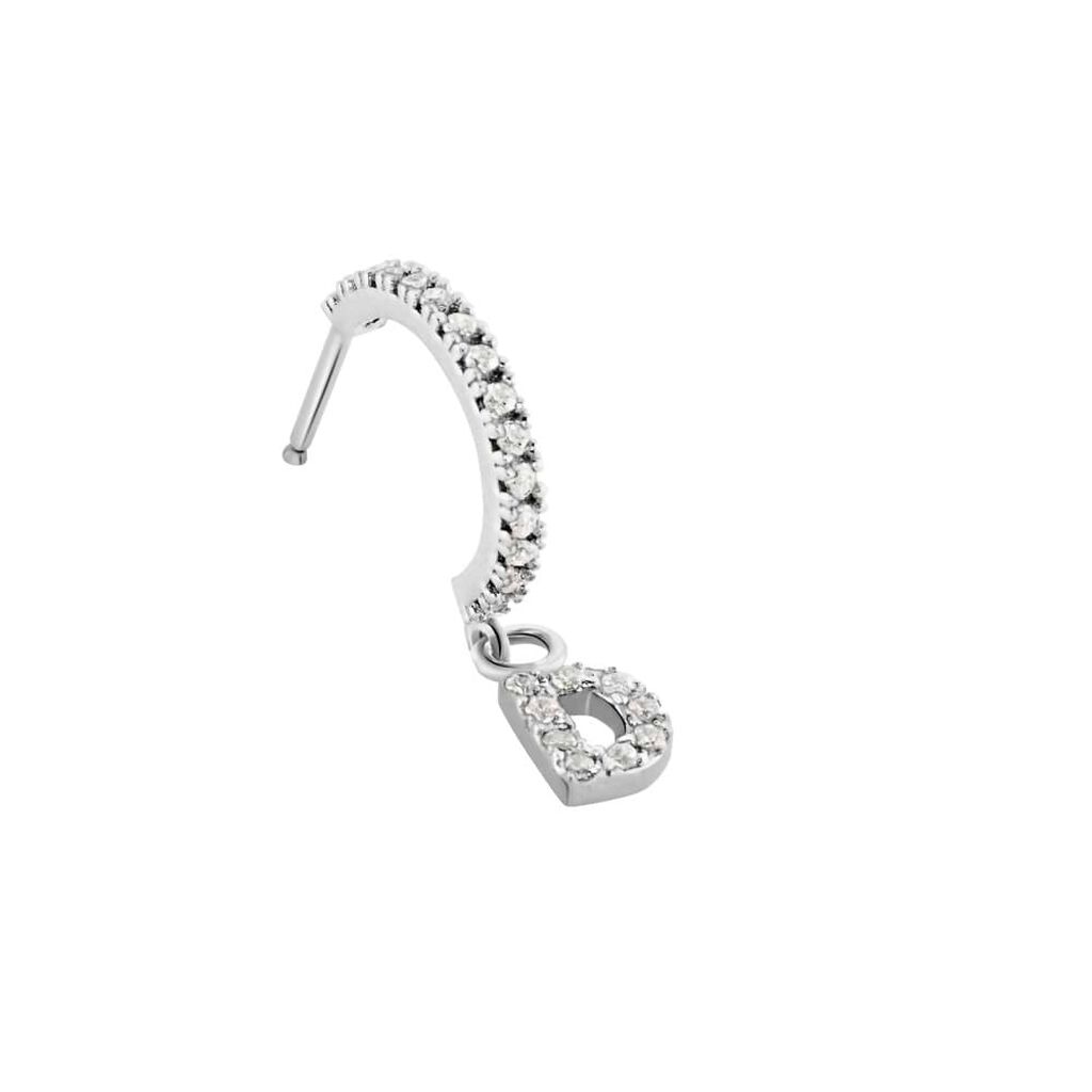 Mono Orecchino A Cerchio Silver Moments Argento Rodiato Cubic Zirconia - Mono Orecchino Donna | Stroili