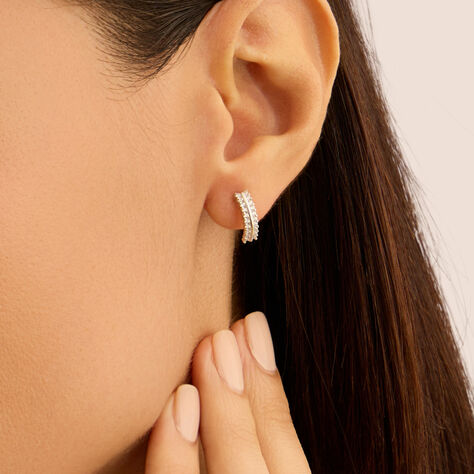 Orecchini Lobo Silver Shine Argento Rodiato Cubic Zirconia - Orecchini a Lobo Donna | Stroili