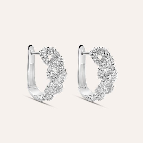 Orecchini A Cerchio Silver Shine Argento Rodiato Cubic Zirconia - Orecchini a Cerchio Donna | Stroili