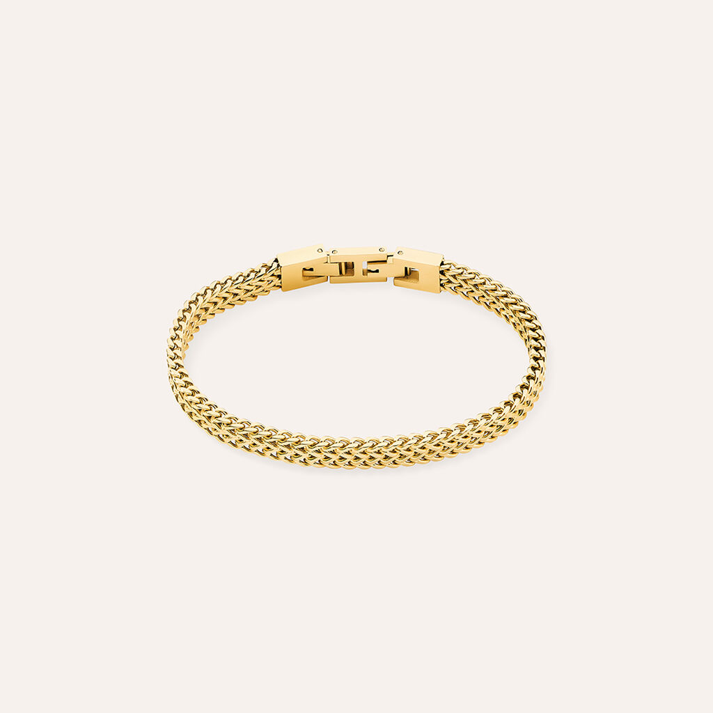 Bracciale Catena Man Code Acciaio Dorato