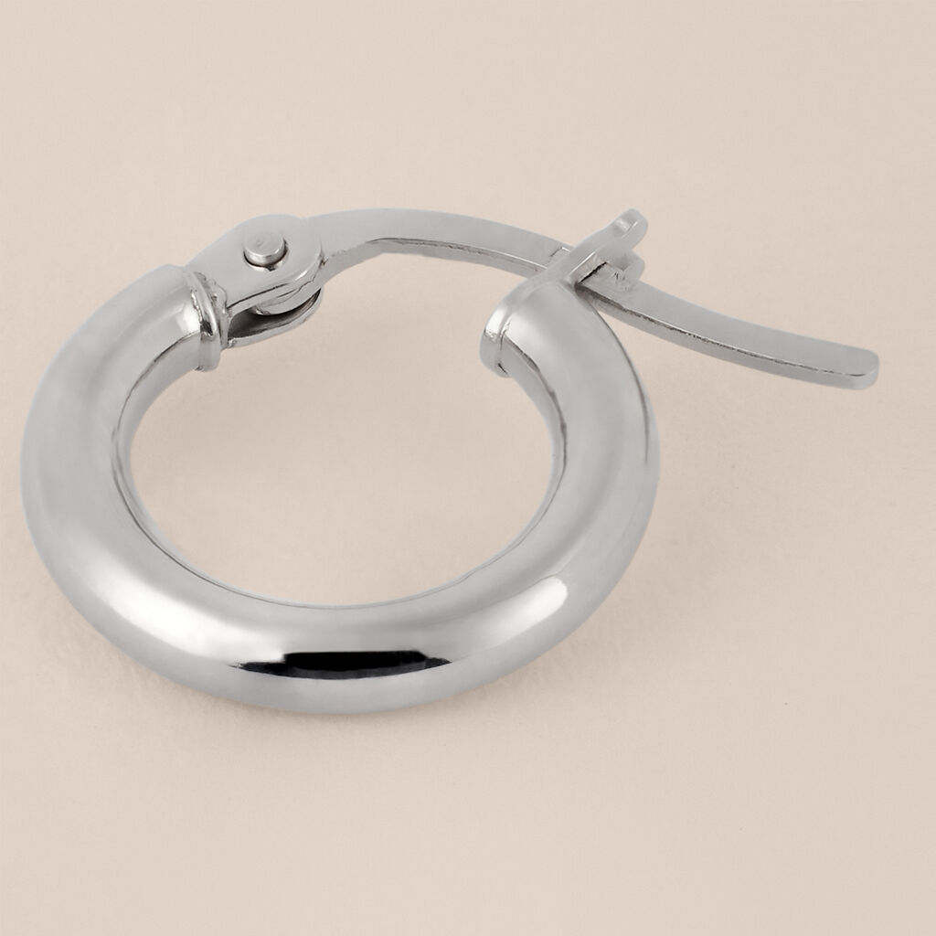 Orecchini A Cerchio Toujours Oro Bianco