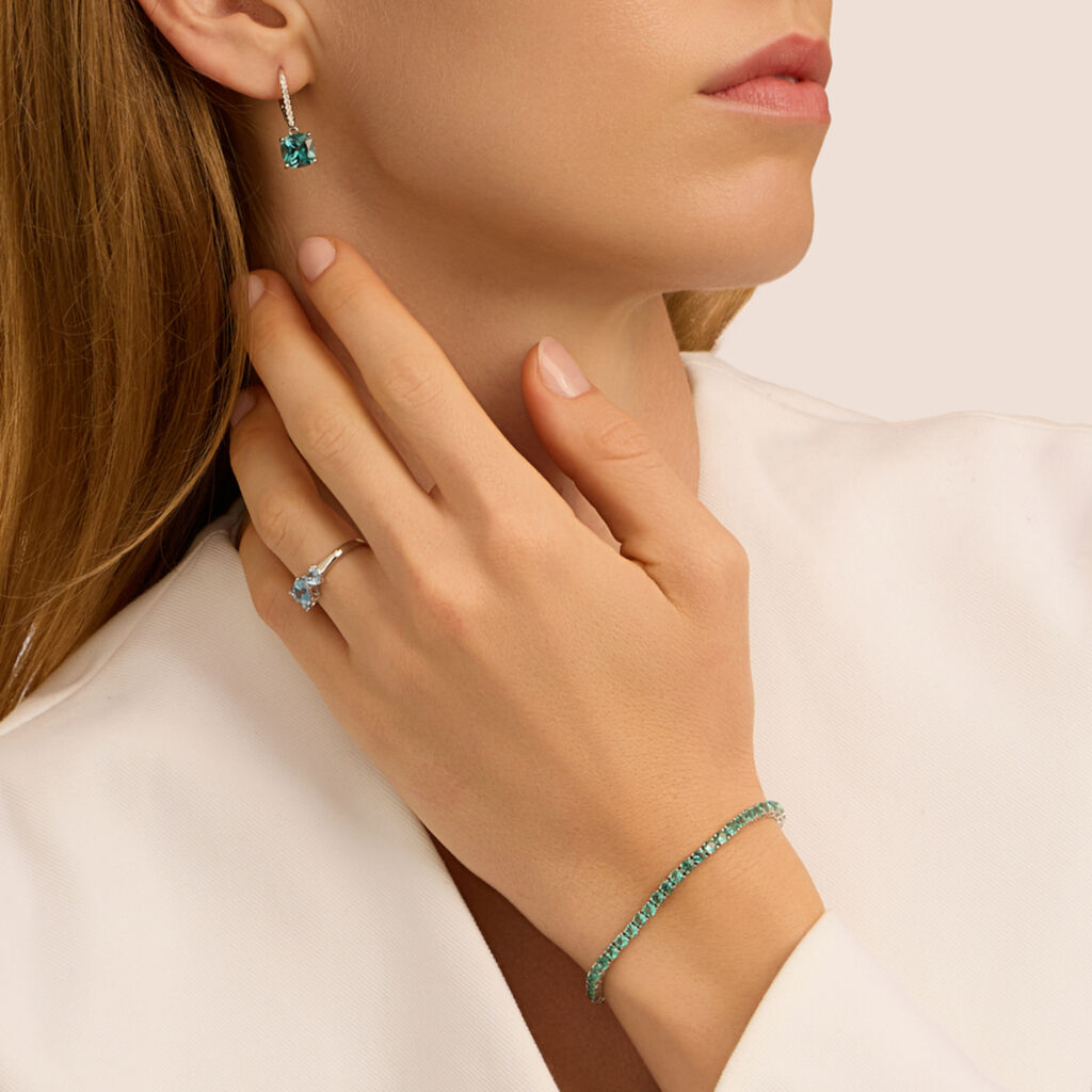 Bracciale Tennis Silver Rainbow Argento Rodiato Cubic Zirconia