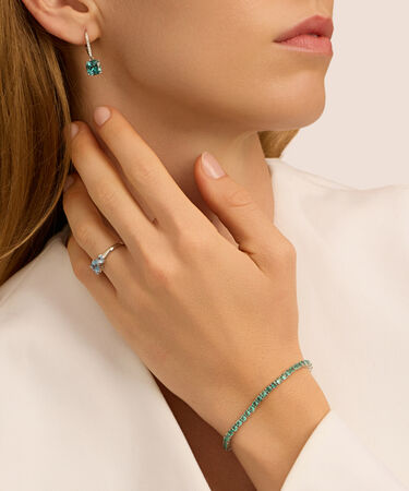 Bracciale Tennis Silver Rainbow Argento Rodiato Cubic Zirconia