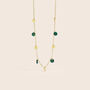 Collana Beverly Oro Giallo Malachite